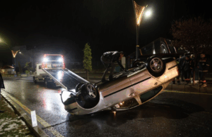 Önce otomobiliyle takla attı, sonra kaza yerinden kaçtı